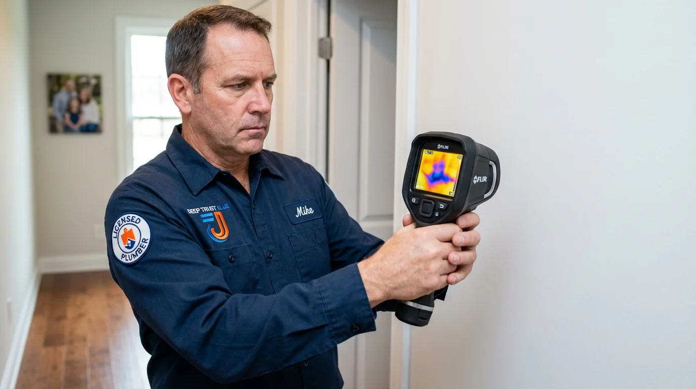 Thermal imaging leak detection by Johns Plumbing LLC in Milford